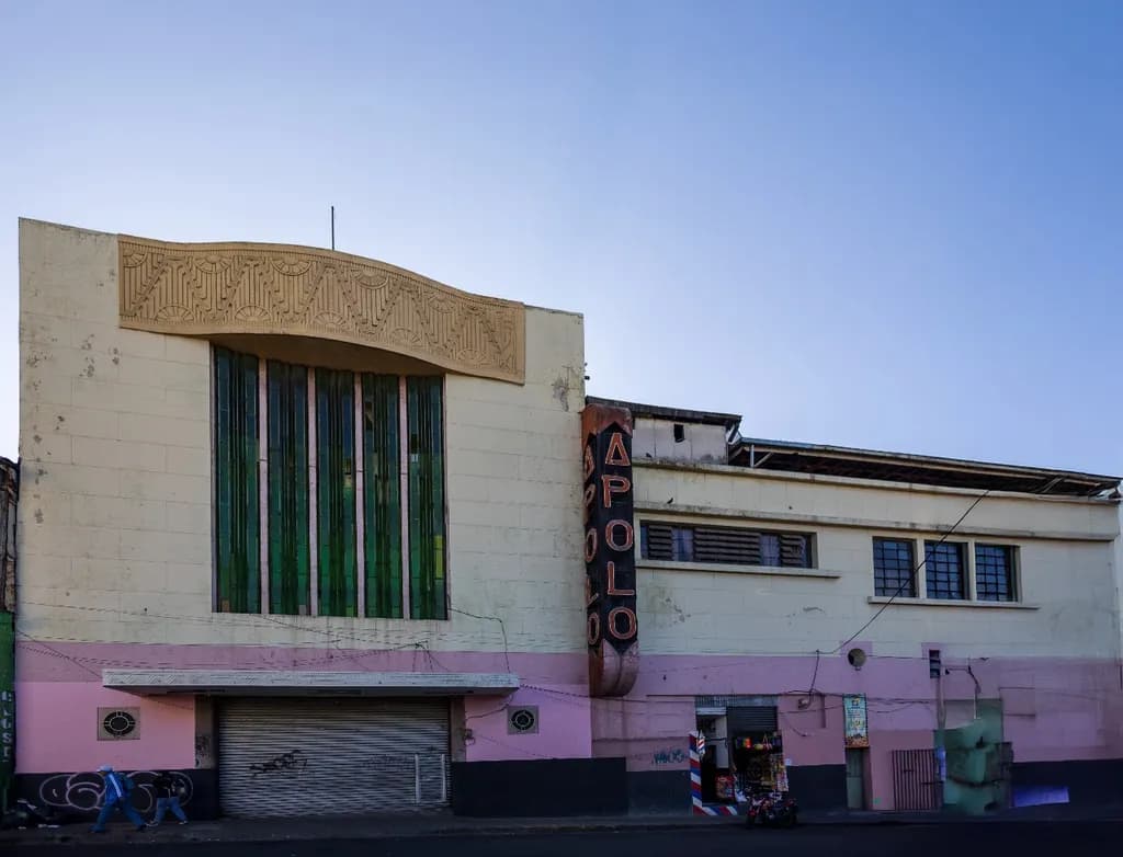 Echoes of Apollo: A Vintage Theater's Timeless Facade