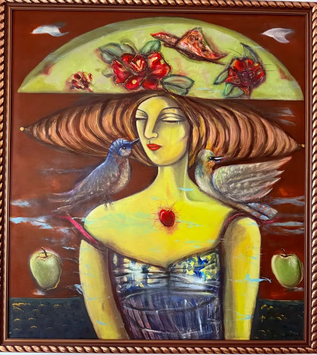 Whimsical Harmony: A Colorful Portrait of Nature's Embrace