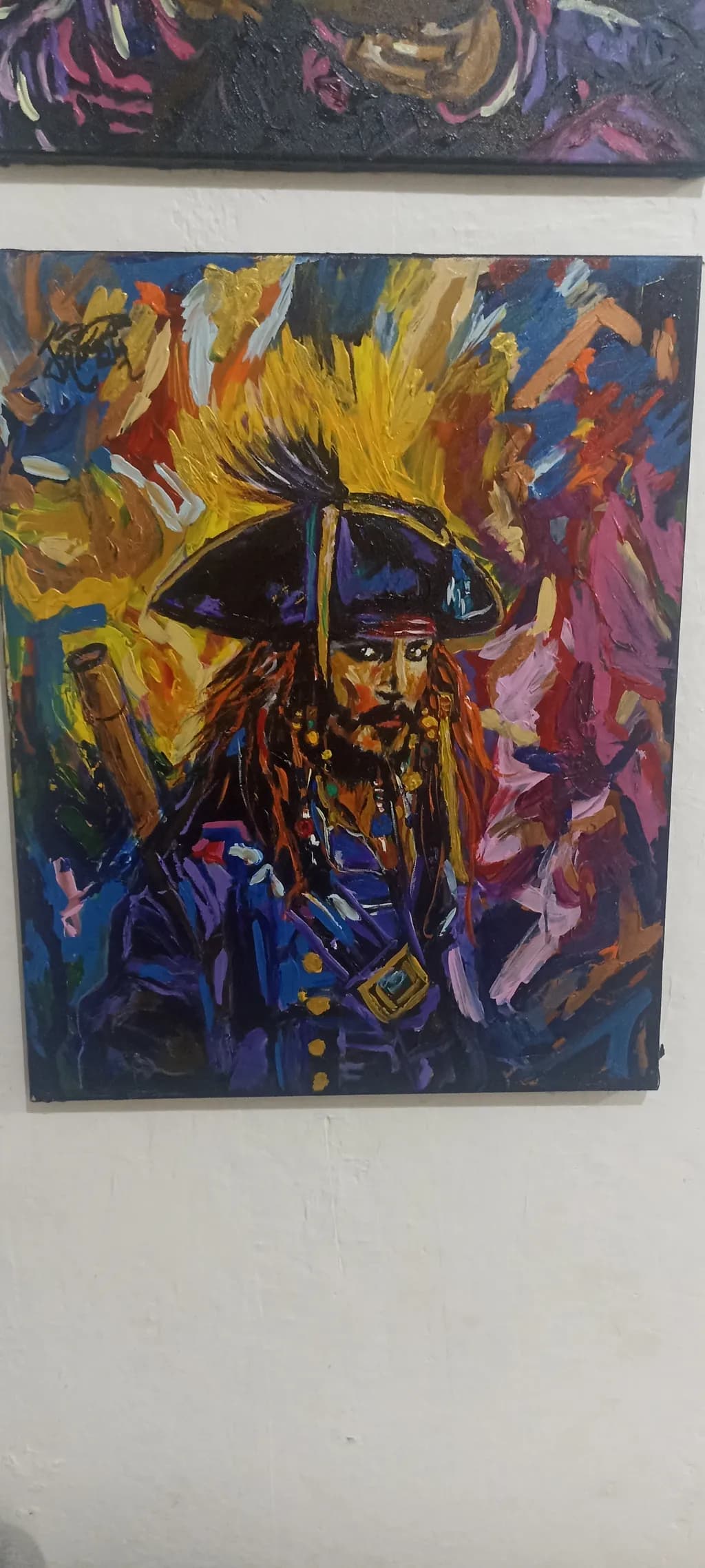 Vibrant Pirate Portrait: A Colorful Tribute to the High Seas