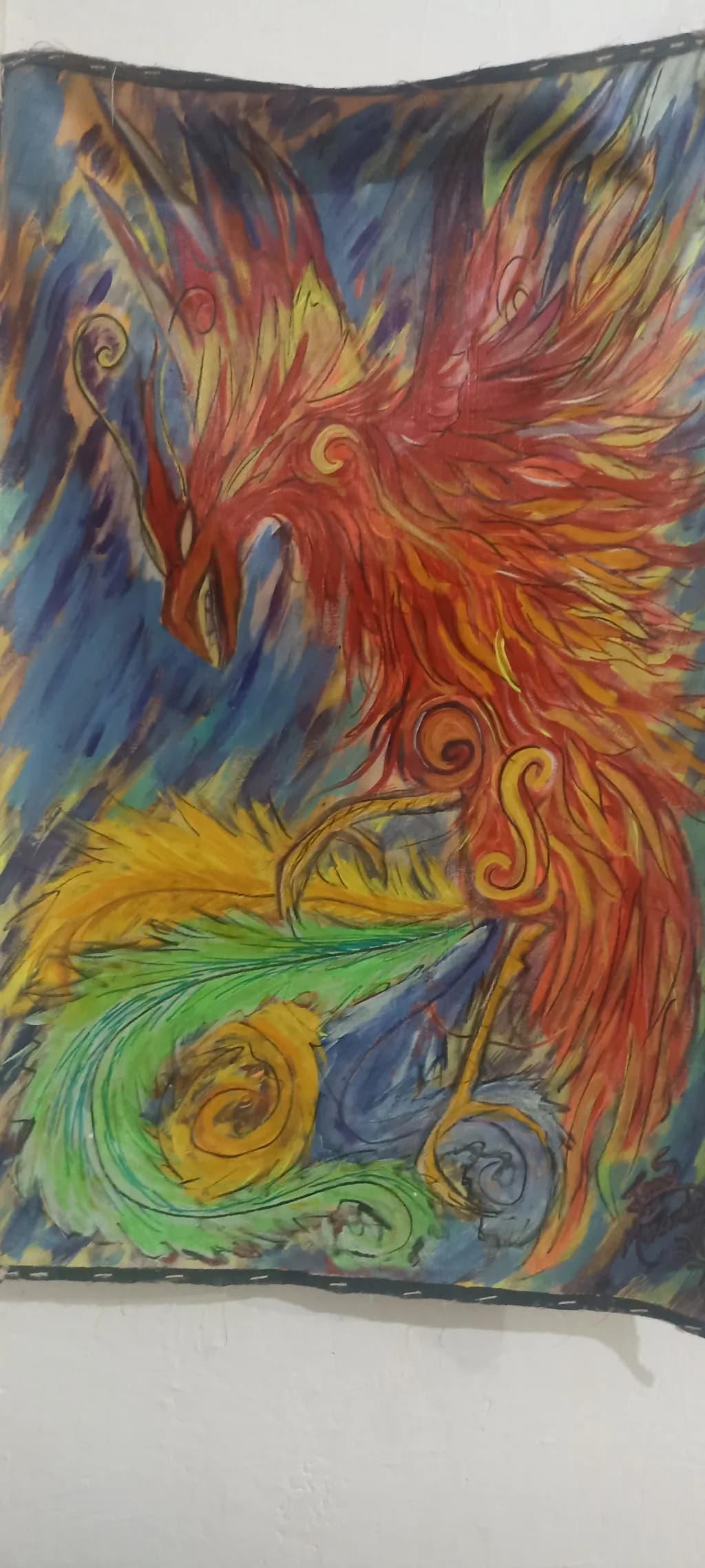 Eternal Dance of Fire and Water: A Vibrant Phoenix Awakens