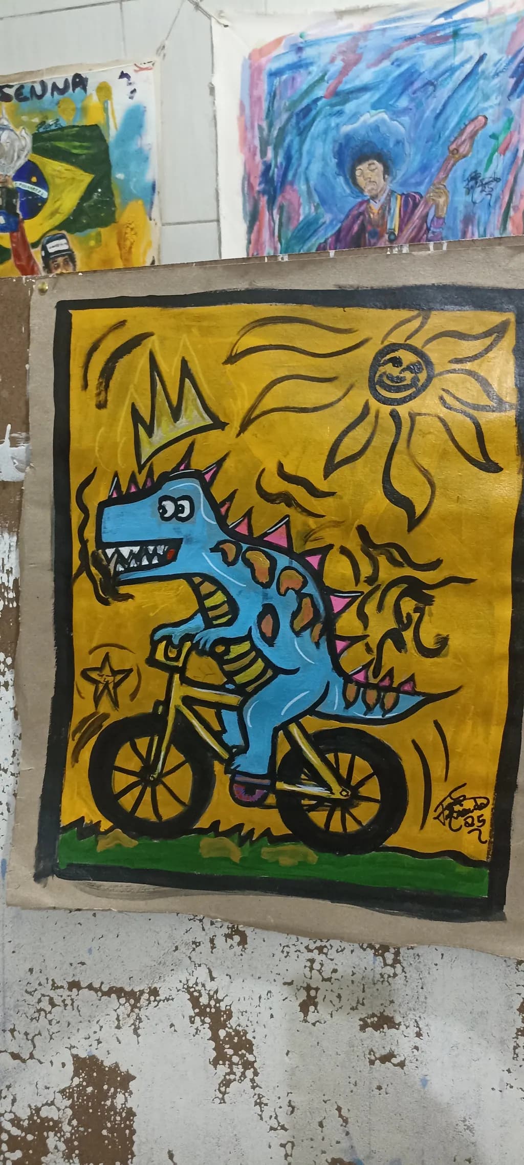Dino on Wheels: A Playful Journey Through Sunshine and Color