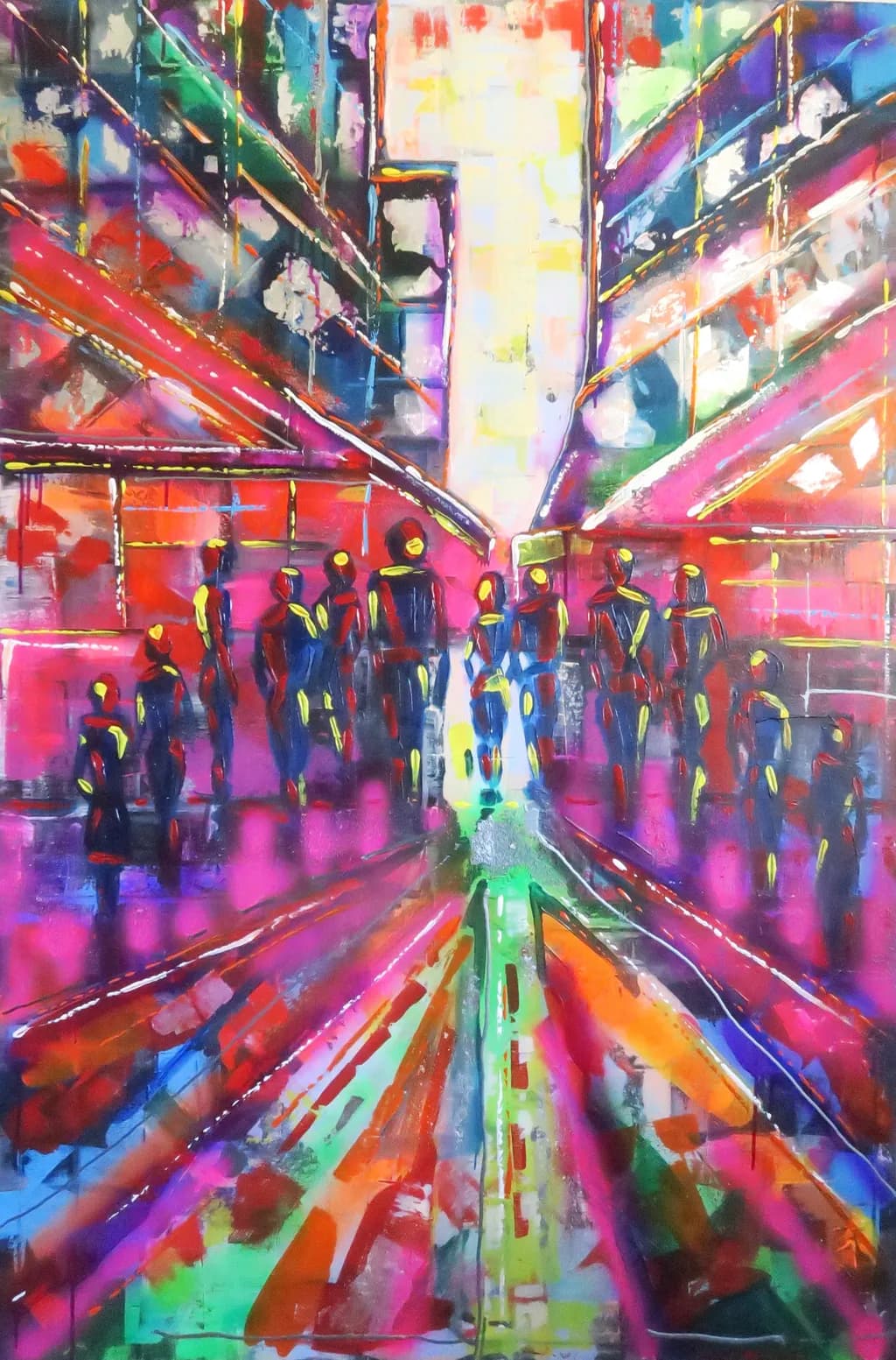 Vibrant Pathways: A Journey Through Color and Movement in Urban Life