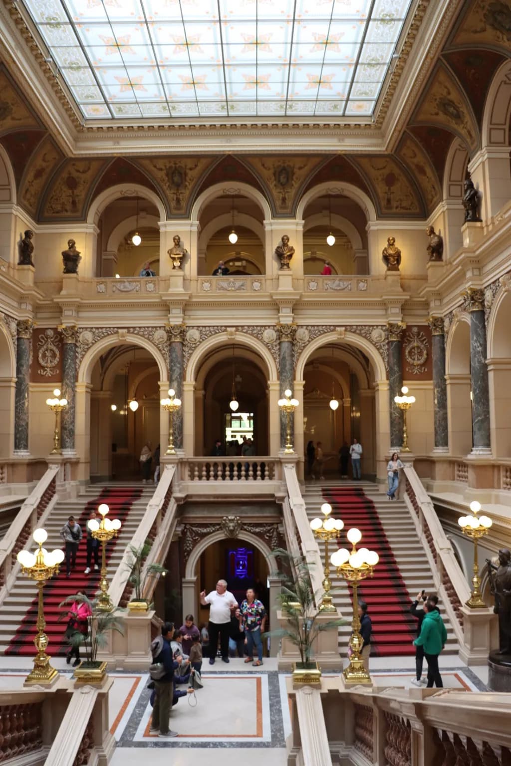 Majestic Staircase: A Journey Through Ornate Architecture and Historical Grandeur
