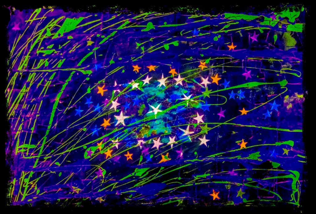 Neon Star Swirls