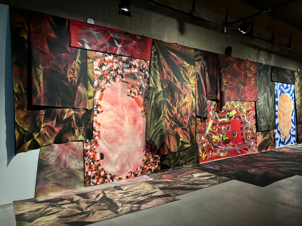 Vibrant Textures: An Abstract Exploration of Color and Form in Modern Installation Art