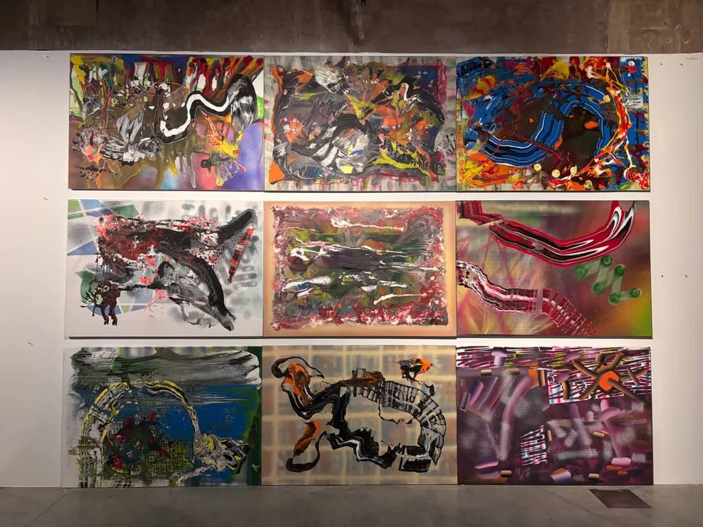 Vibrant Chaos: An Abstract Exploration of Color and Texture in Modern Composition