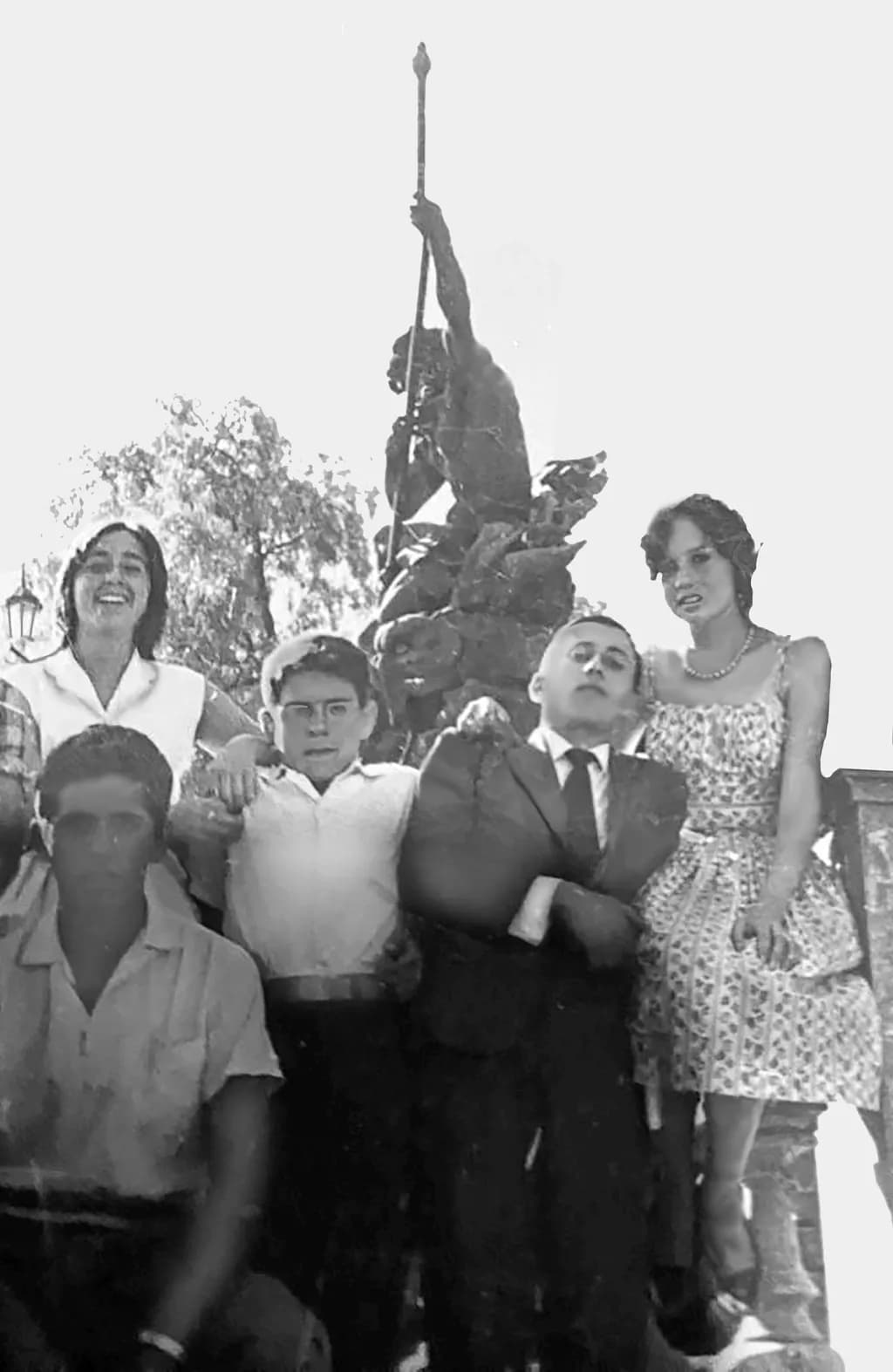Timeless Bonds: A Family Portrait Against the Backdrop of History