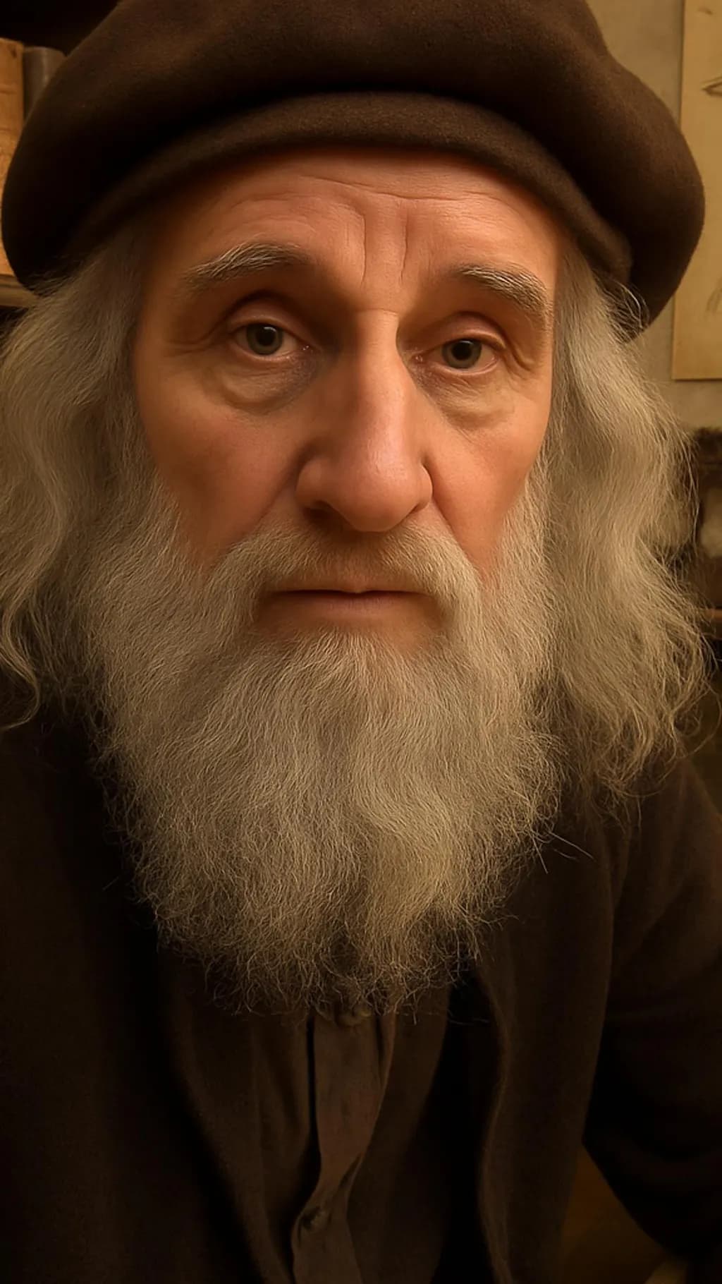 Whispers of Wisdom: A Portrait of Timeworn Reflection
