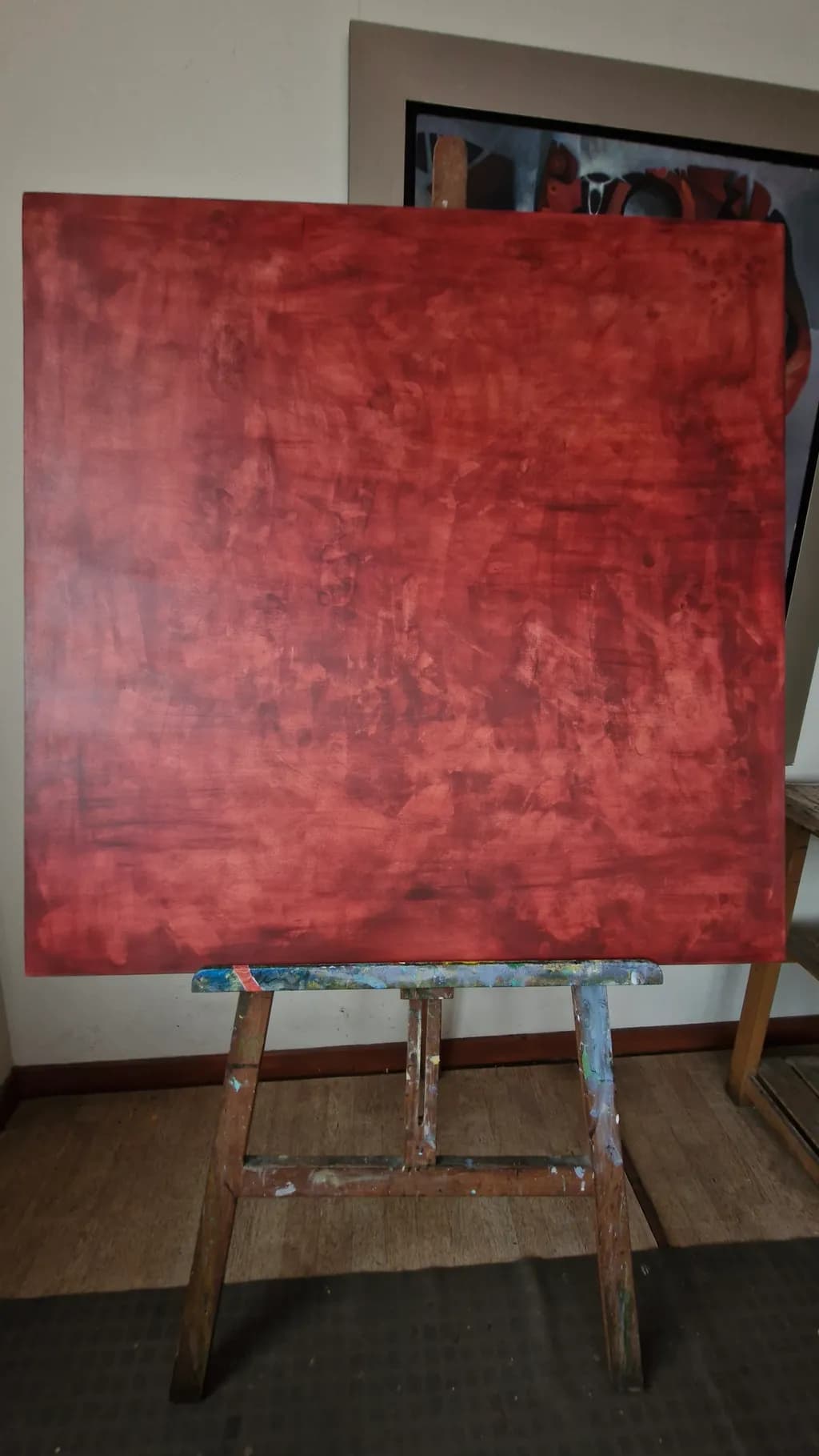 Crimson Whispers: An Abstract Journey Through Texture and Emotion