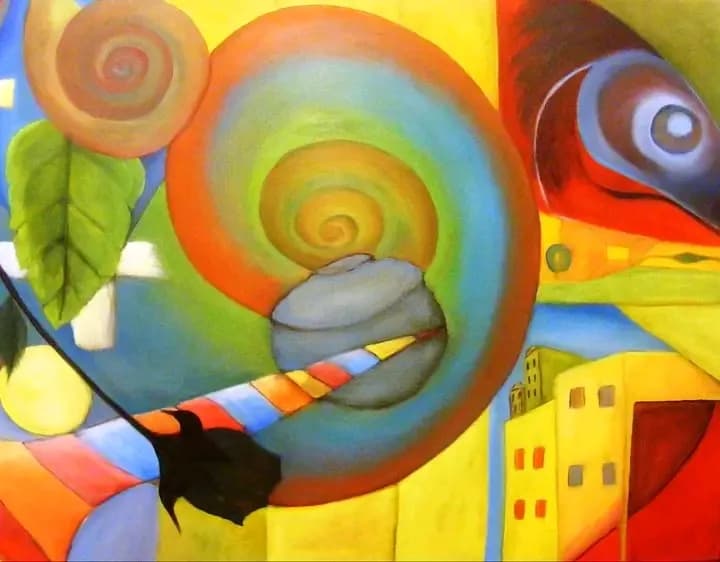 Whimsical Spirals: A Journey Through Color and Form