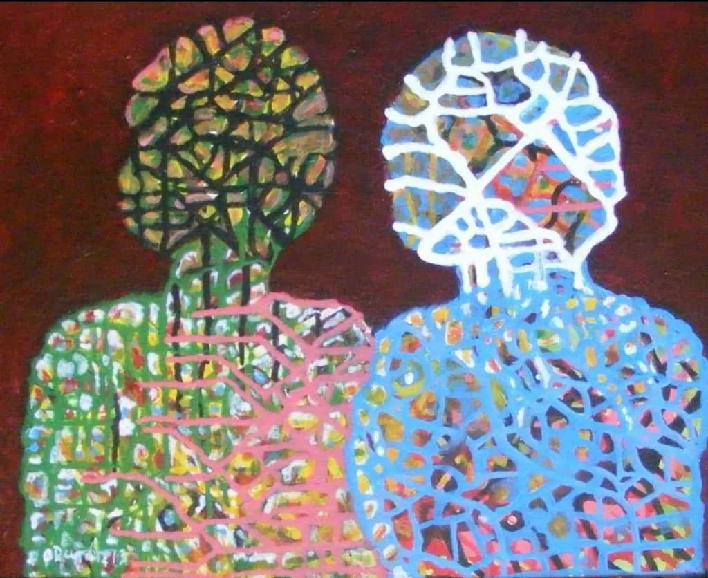 Interwoven Souls: A Colorful Exploration of Identity and Connection