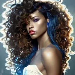 Radiant Elegance: A Celebration of Curly Beauty and Vibrant Color