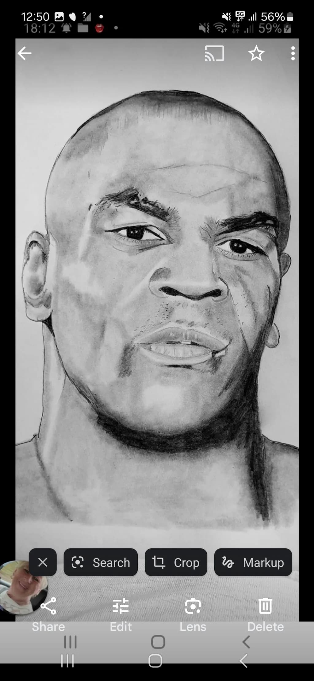 Fierce Gaze: A Portrait of Strength and Resilience in Charcoal and Graphite