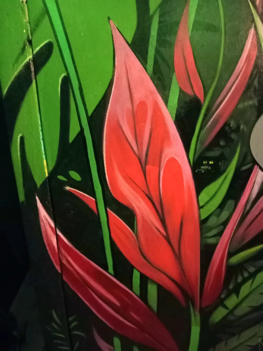 Vibrant Whispers of Nature: A Dance of Red Leaves and Green Dreams