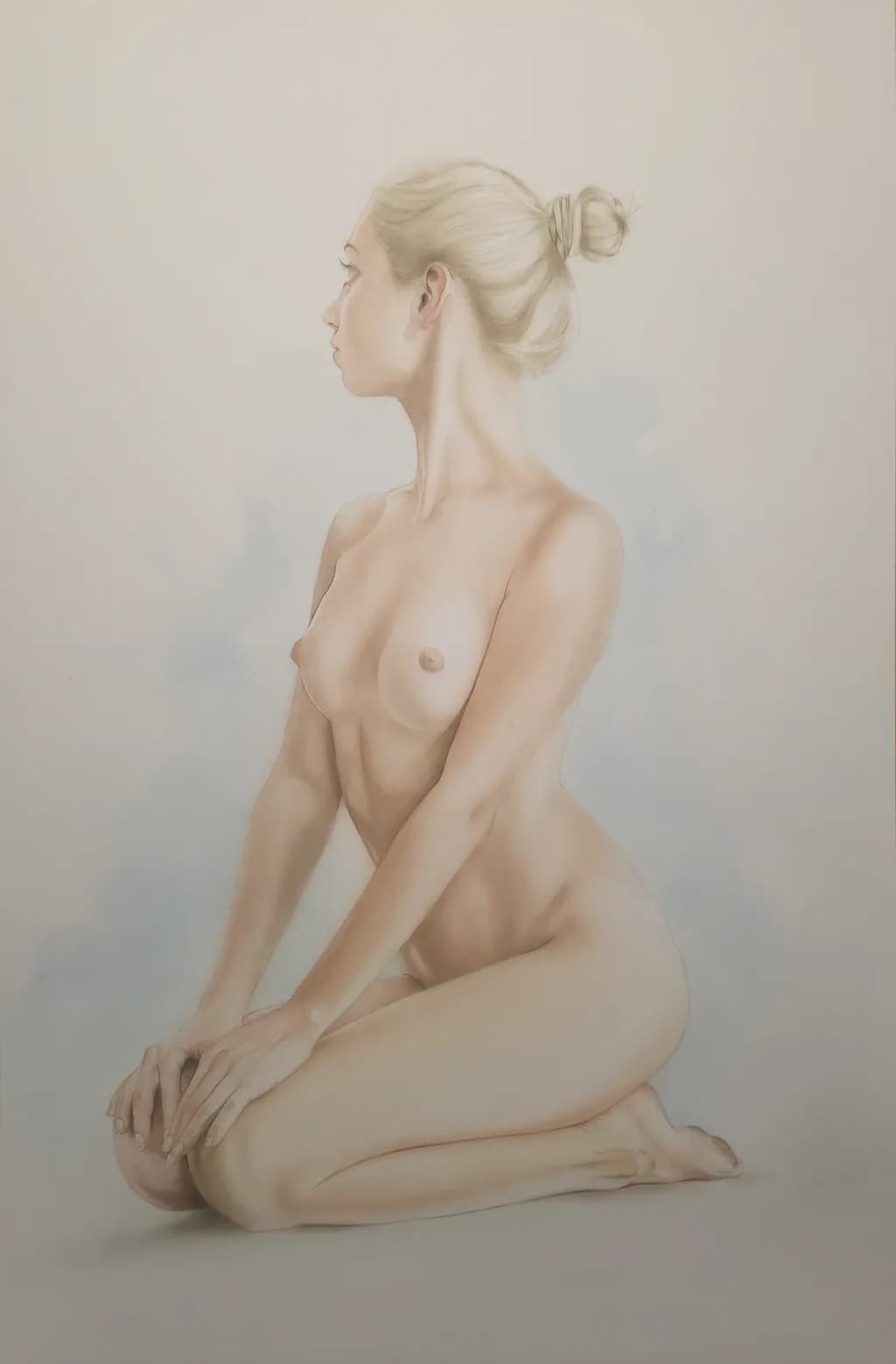 Ethereal Elegance: A Serene Study of the Human Form in Soft Hues