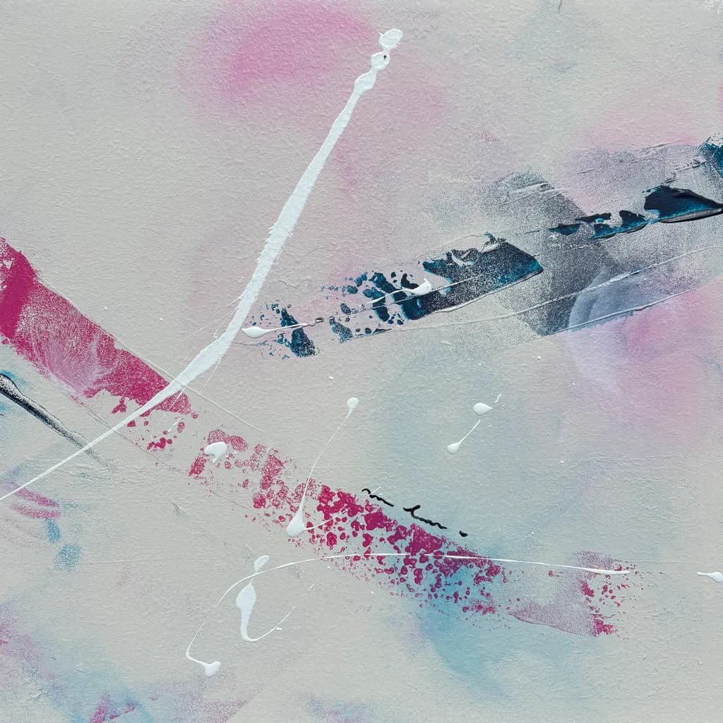 Whispers of Color: An Abstract Journey Through Fluidity and Texture