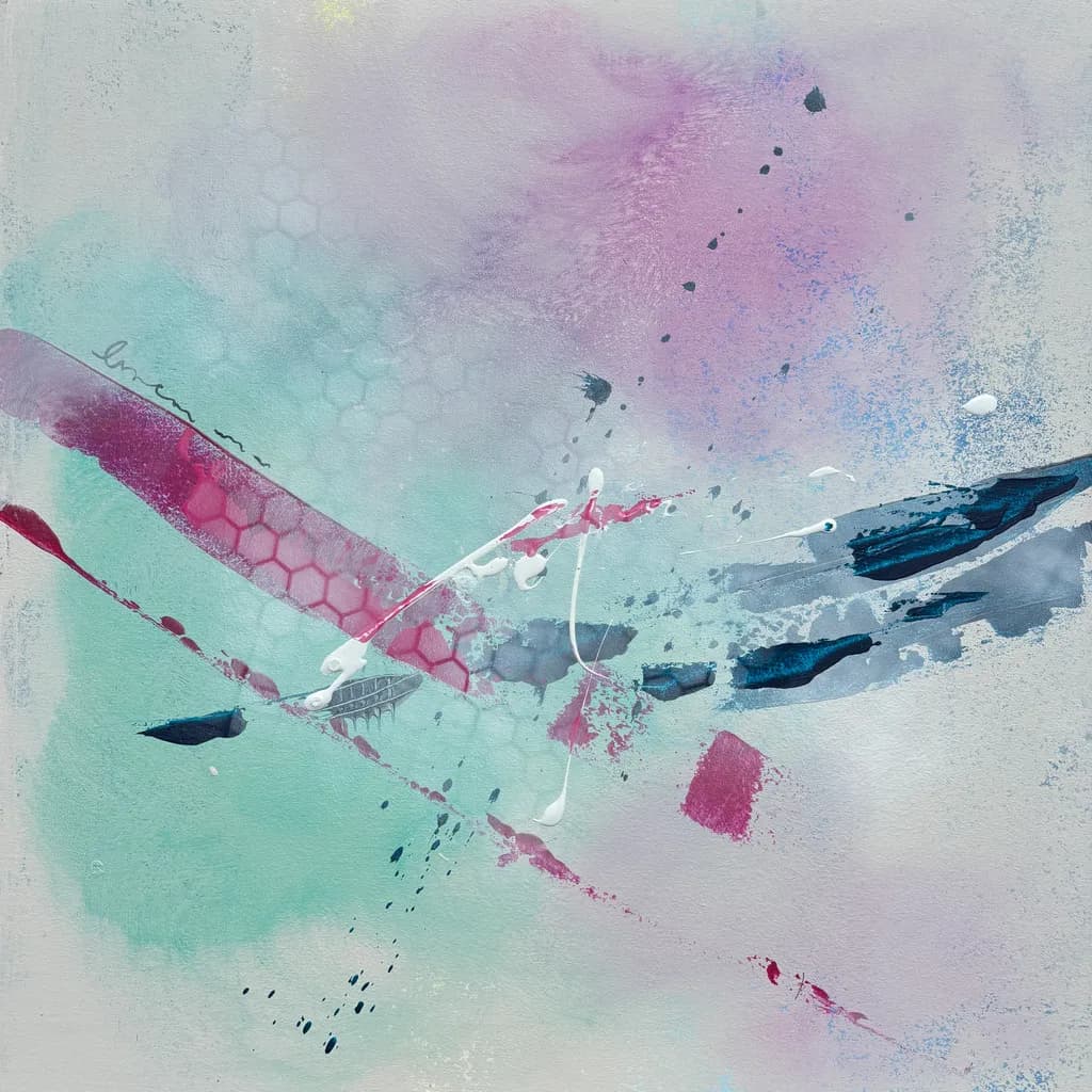 Whispers of Color: A Serene Dance of Abstract Hues and Textures