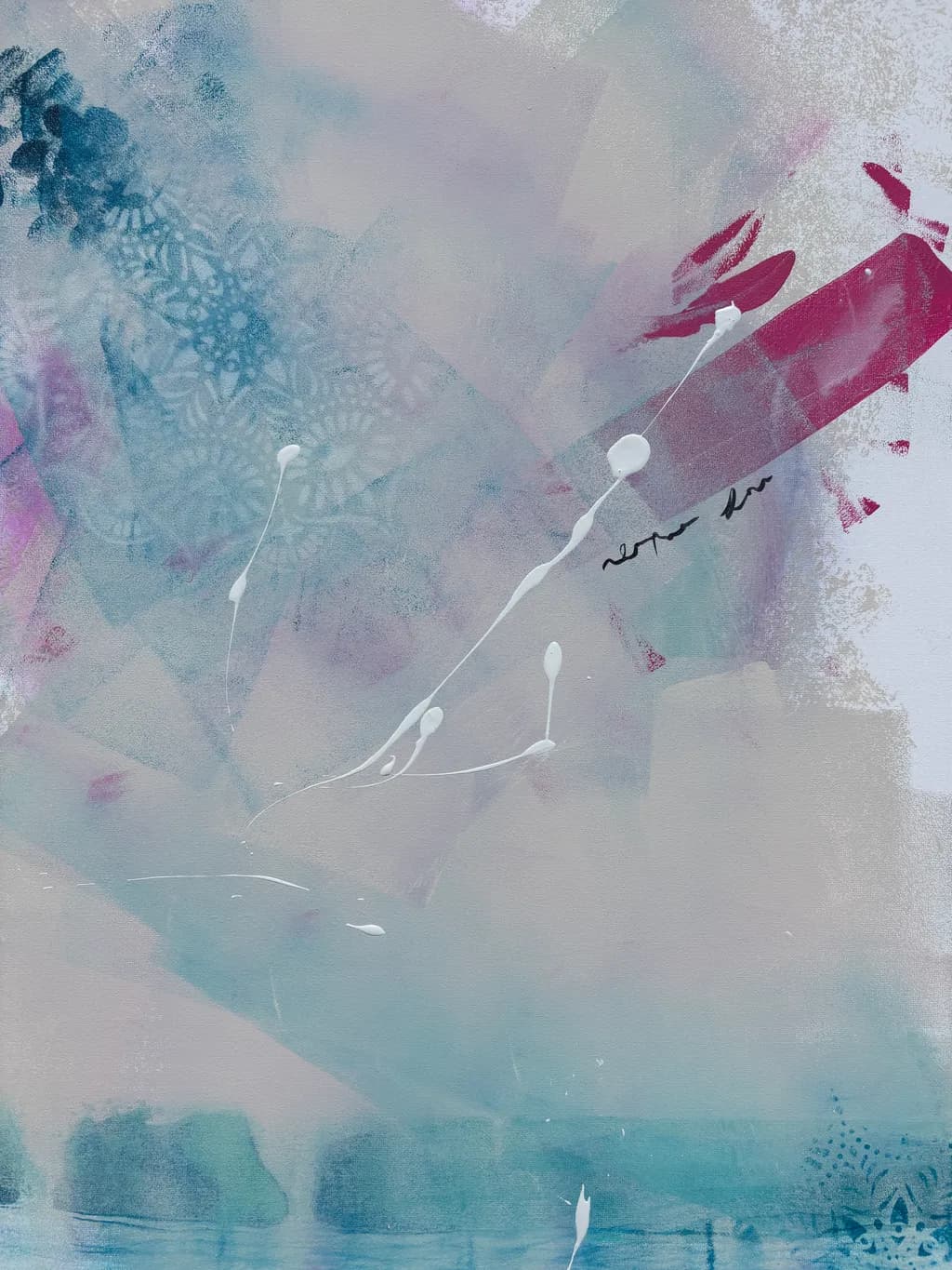 Whispers of Color: A Serene Dance of Abstract Hues and Textures