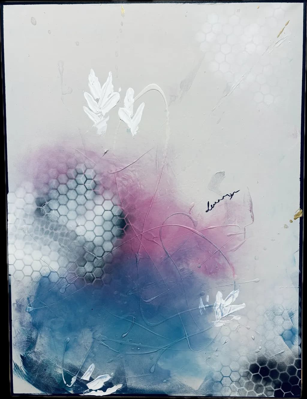 Whispers of Color: A Serene Dance of Abstract Blooms