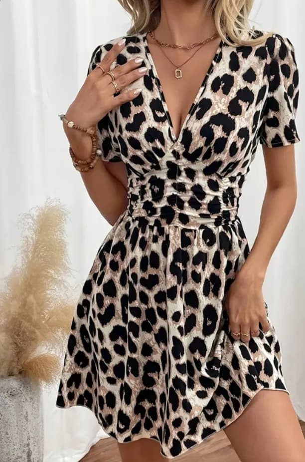 Wild Elegance: A Chic Leopard Print Dress for Effortless Style