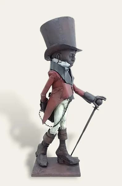 Whimsical Elegance: The Dapper Figurine in a Top Hat