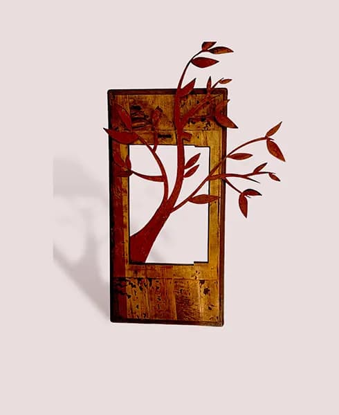 Whispers of Nature: A Rustic Tree Frame Sculpture