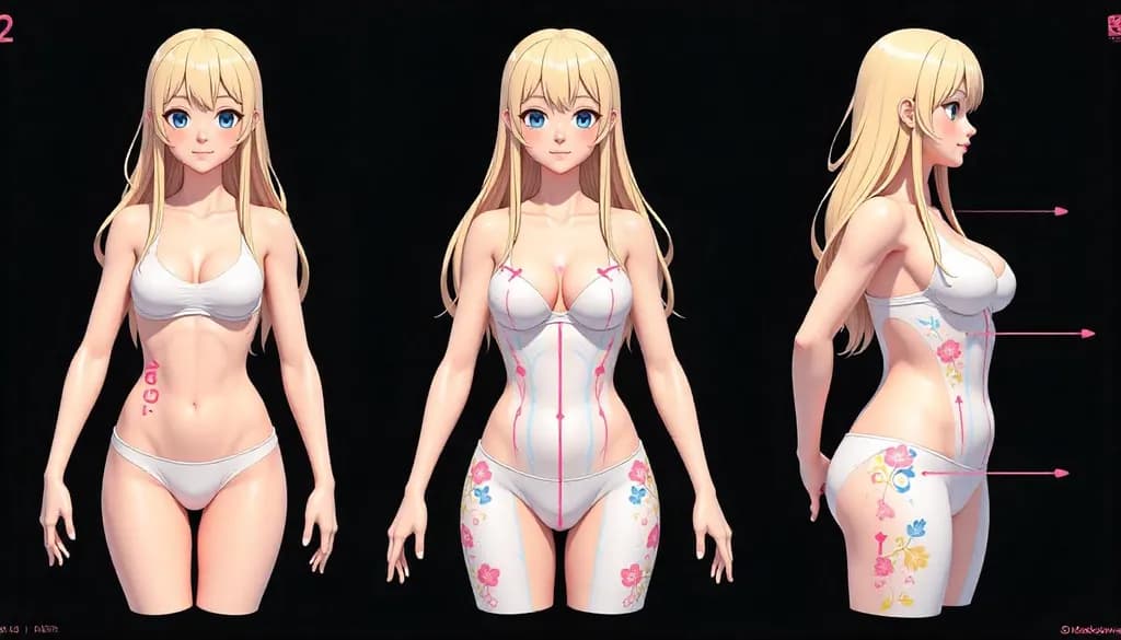 Elegant Anime Figure: A Study in Character Design and Form