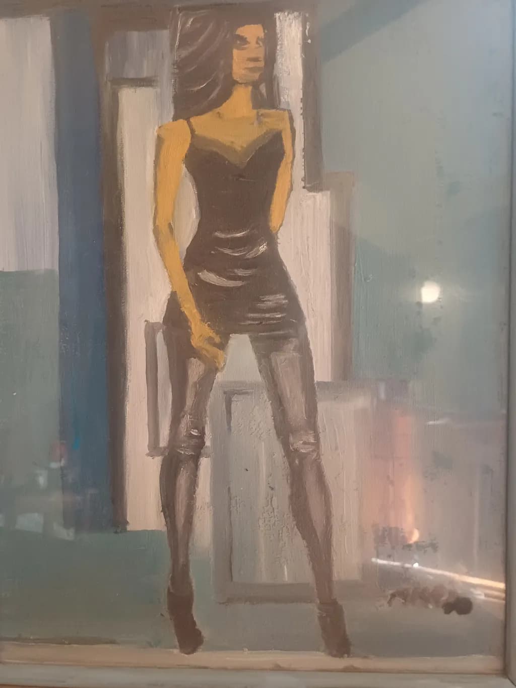 Woman in Black Dress