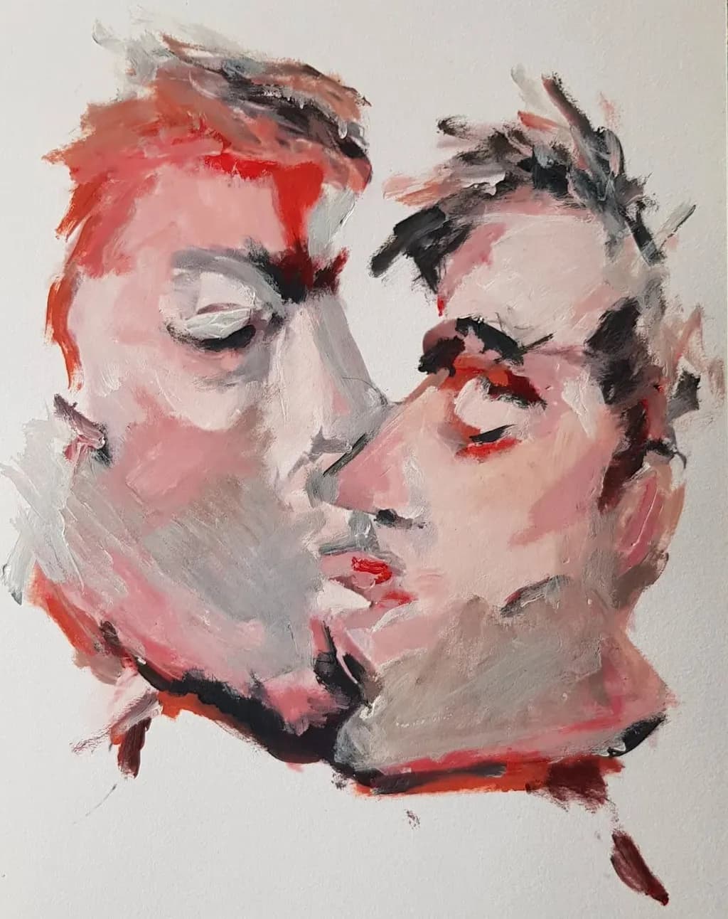 Whispers of Emotion: An Abstract Portrait of Connection and Expression