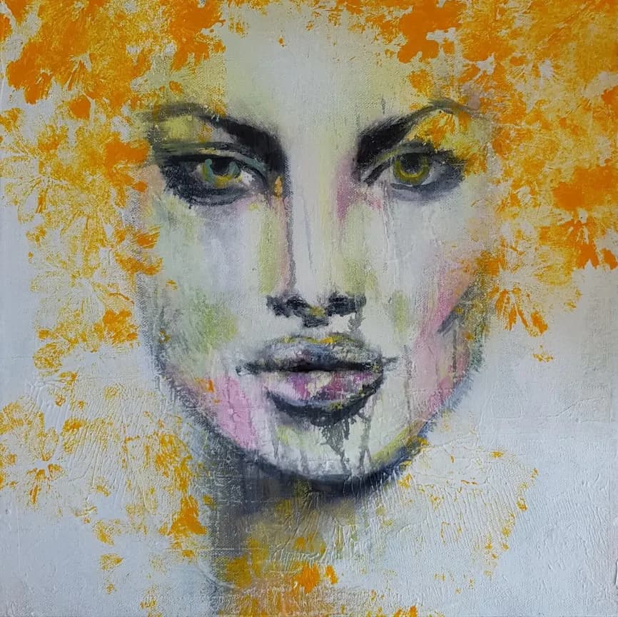 Whispers of Color: A Portrait of Emotion and Light