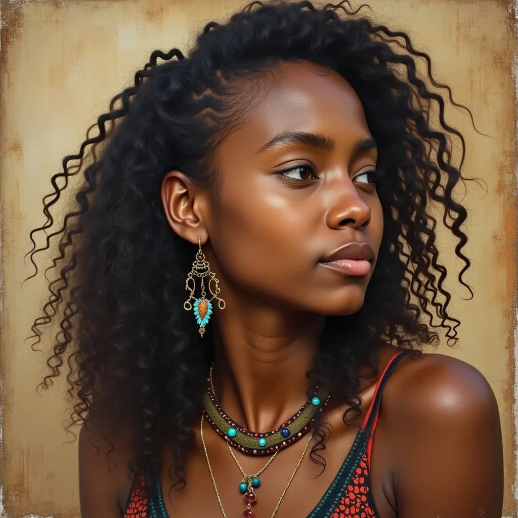 Radiant Elegance: A Portrait of Cultural Beauty and Grace