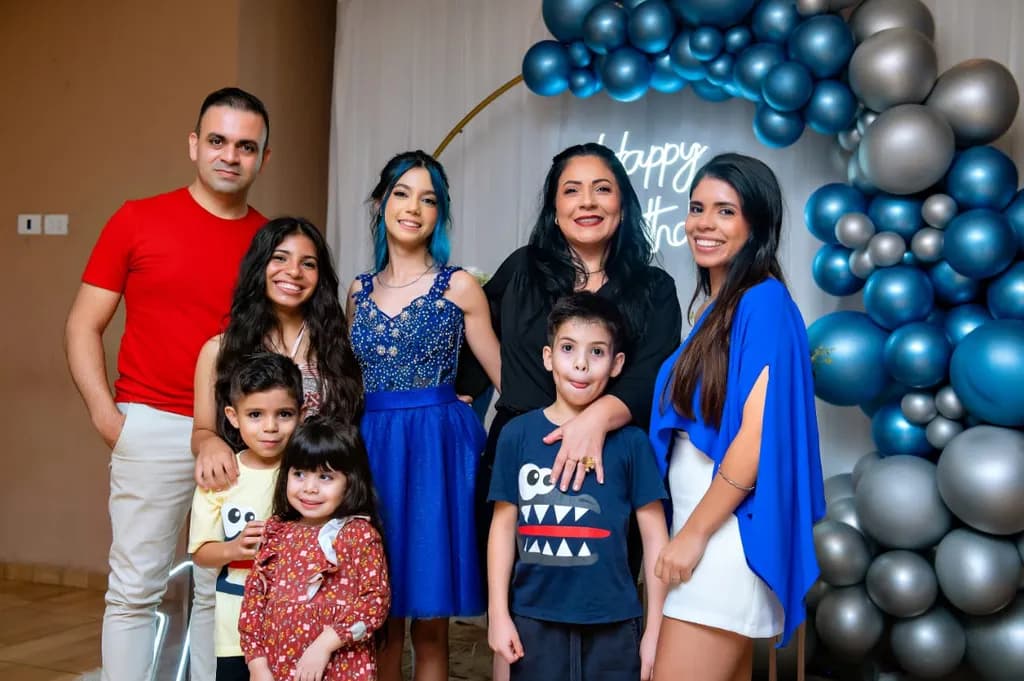 Joyful Family Celebration: A Moment of Smiles and Togetherness