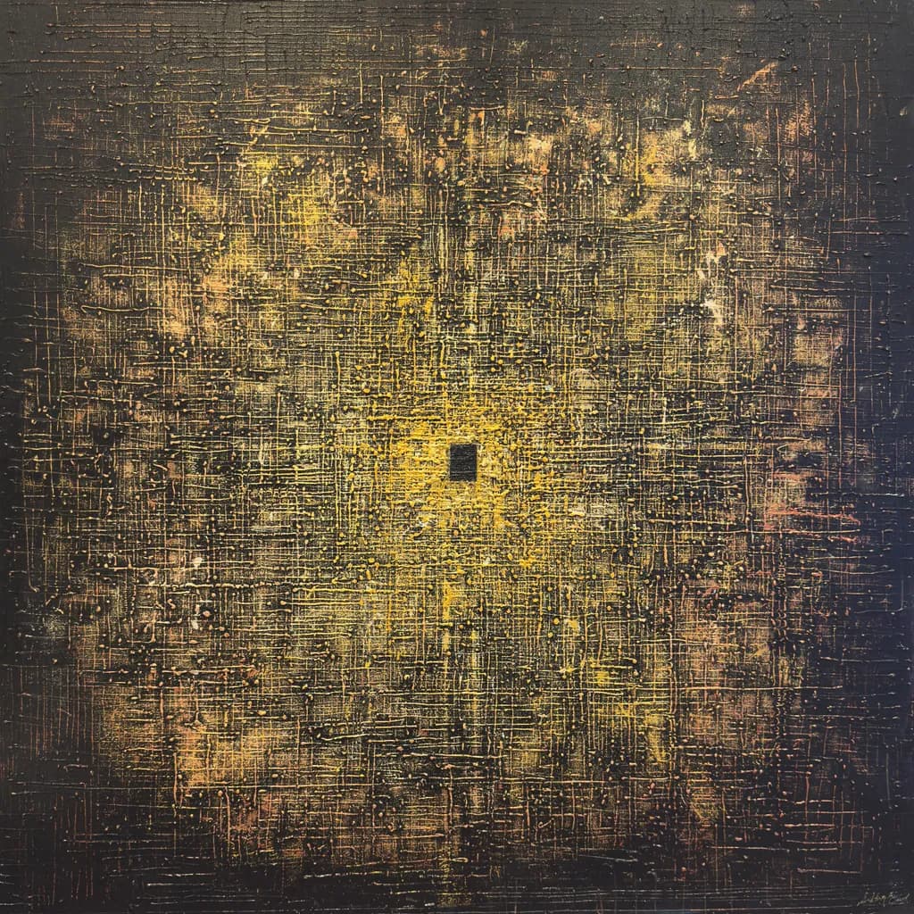 Golden Nexus: A Journey Through Texture and Light