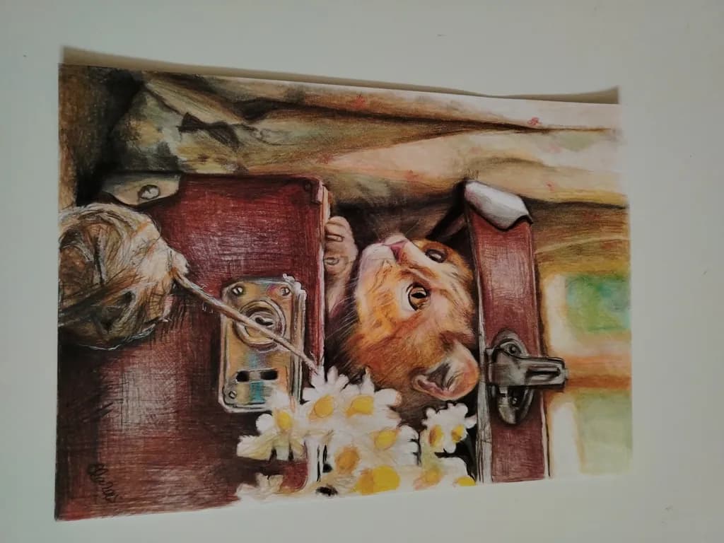 Curious Kitten in Bloom