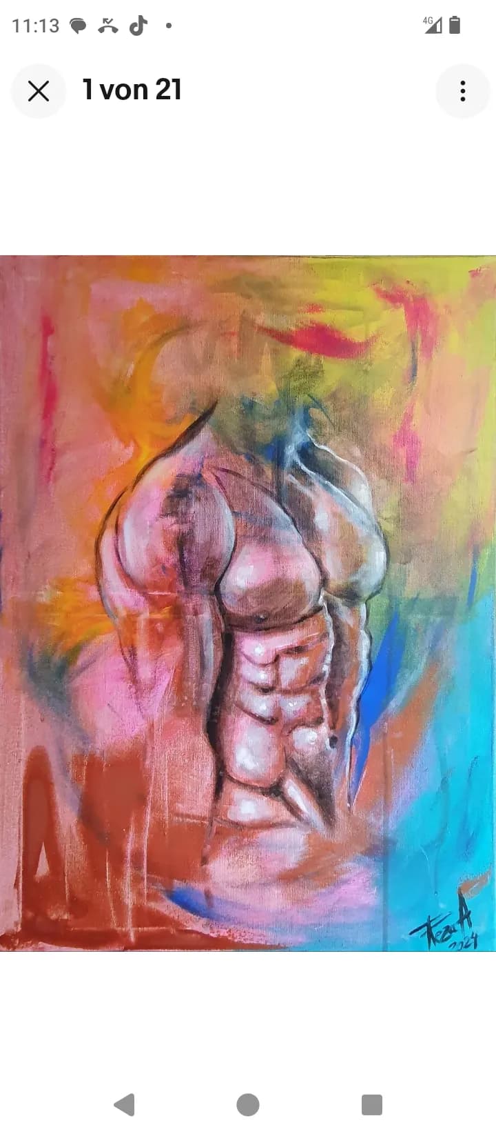 Muscular Expression: A Vibrant Journey Through Abstract Form and Color