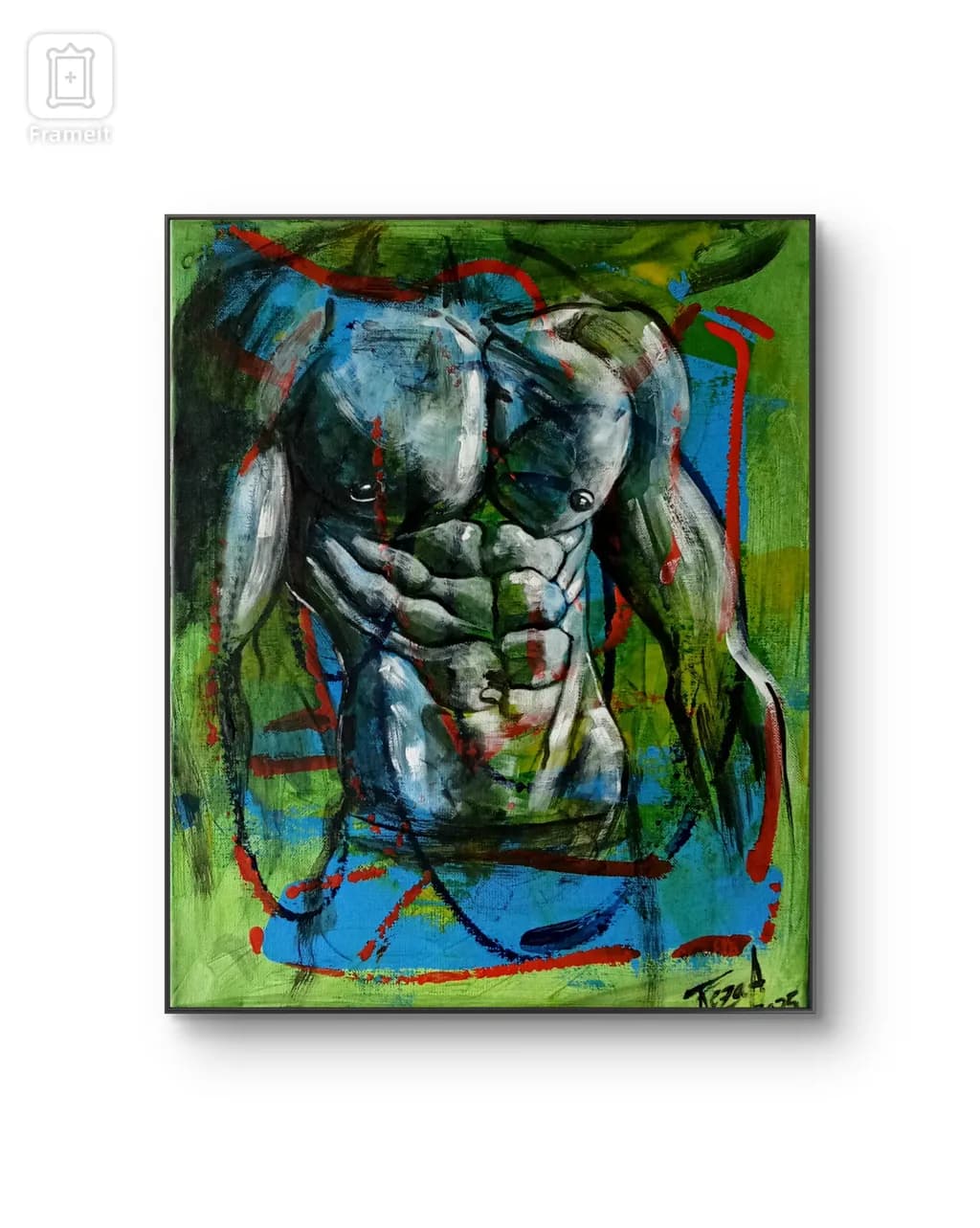 Muscle Symphony: An Abstract Expression of Strength and Color