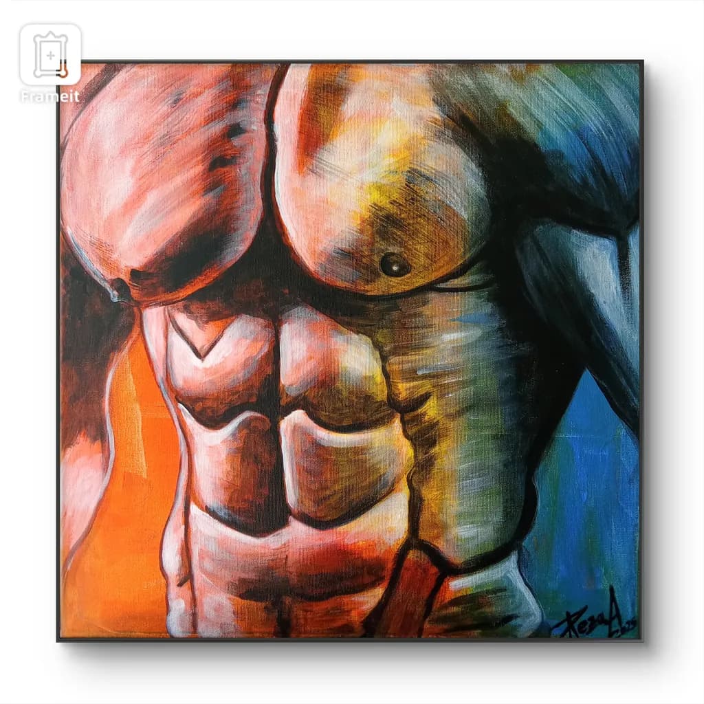 Vibrant Muscles: An Abstract Expression of Strength and Color