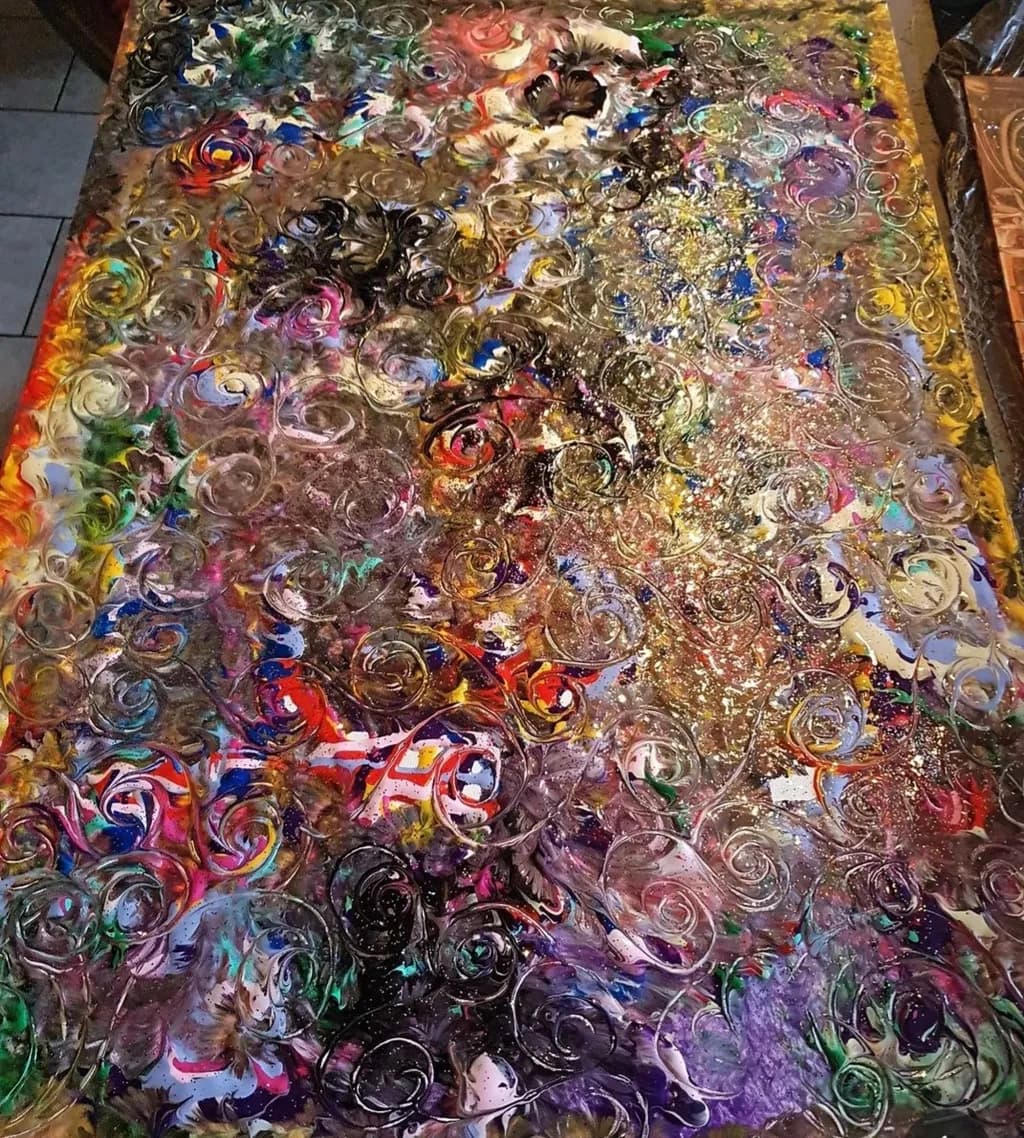 Vibrant Whirls: A Textured Journey Through Color and Emotion