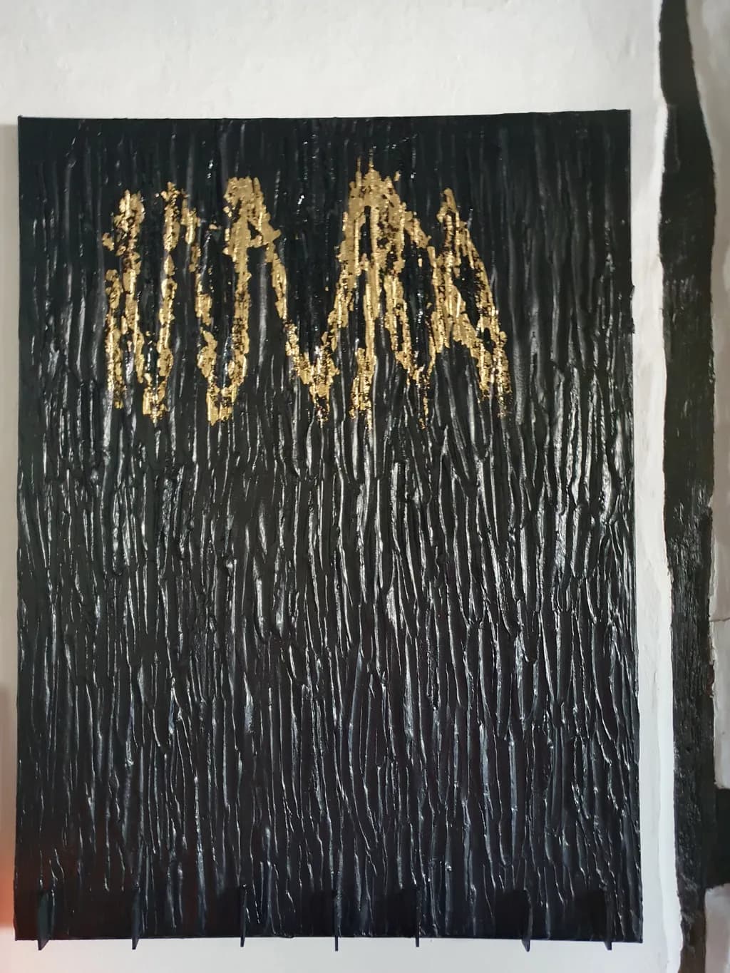 Golden Echoes: A Textured Journey Through Modern Abstract Art