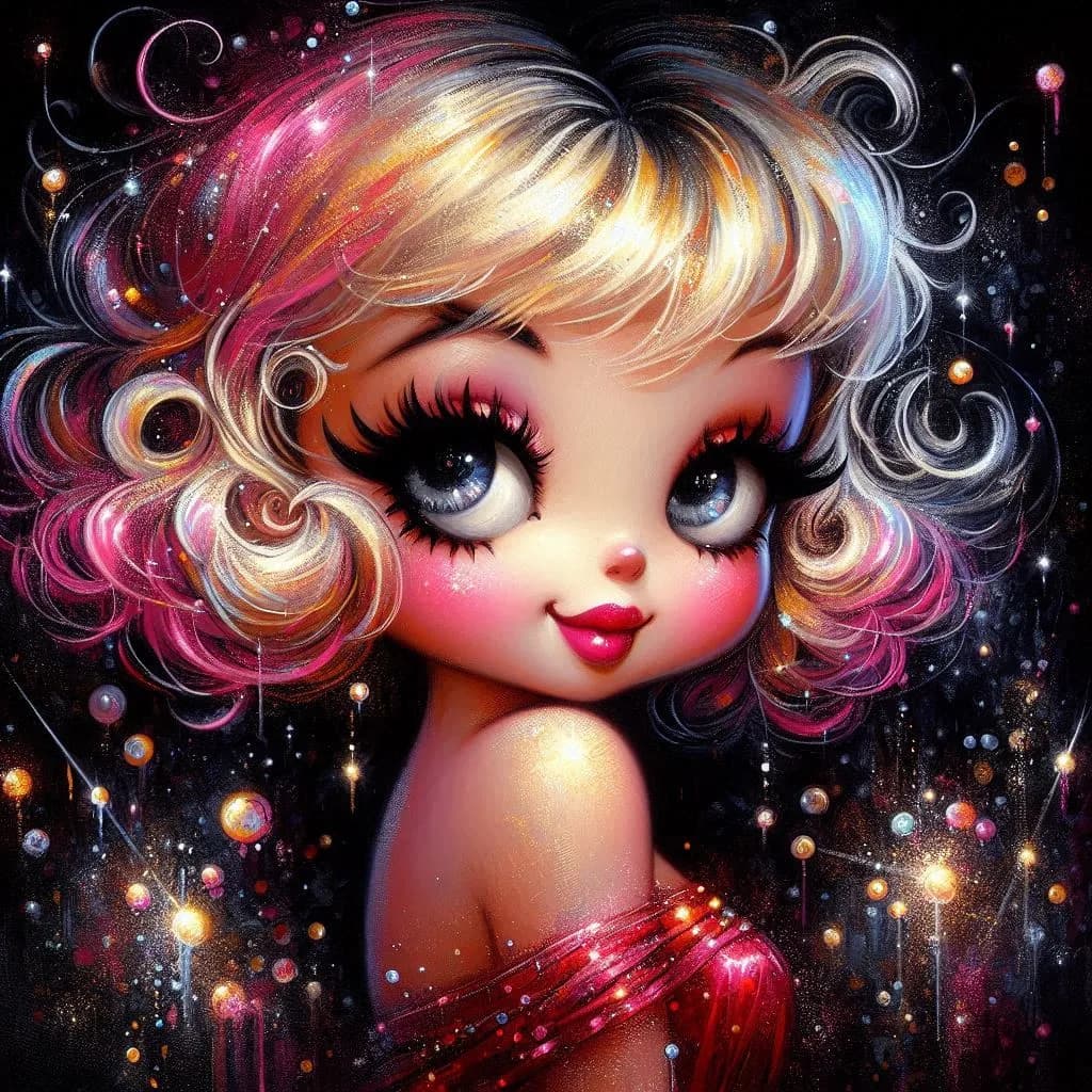 Whimsical Glamour: A Dazzling Portrait of Enchantment and Charm
