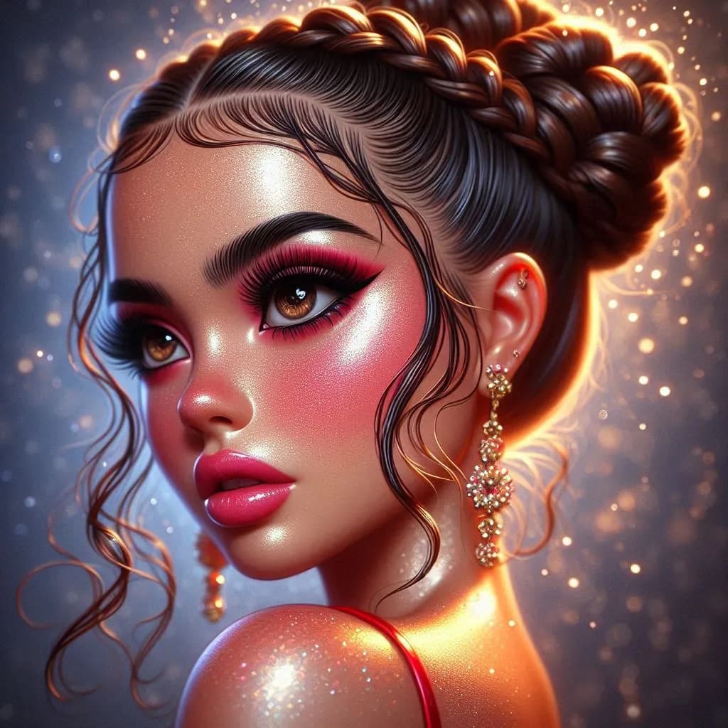 Radiant Elegance: A Captivating Portrait of Beauty and Glamour