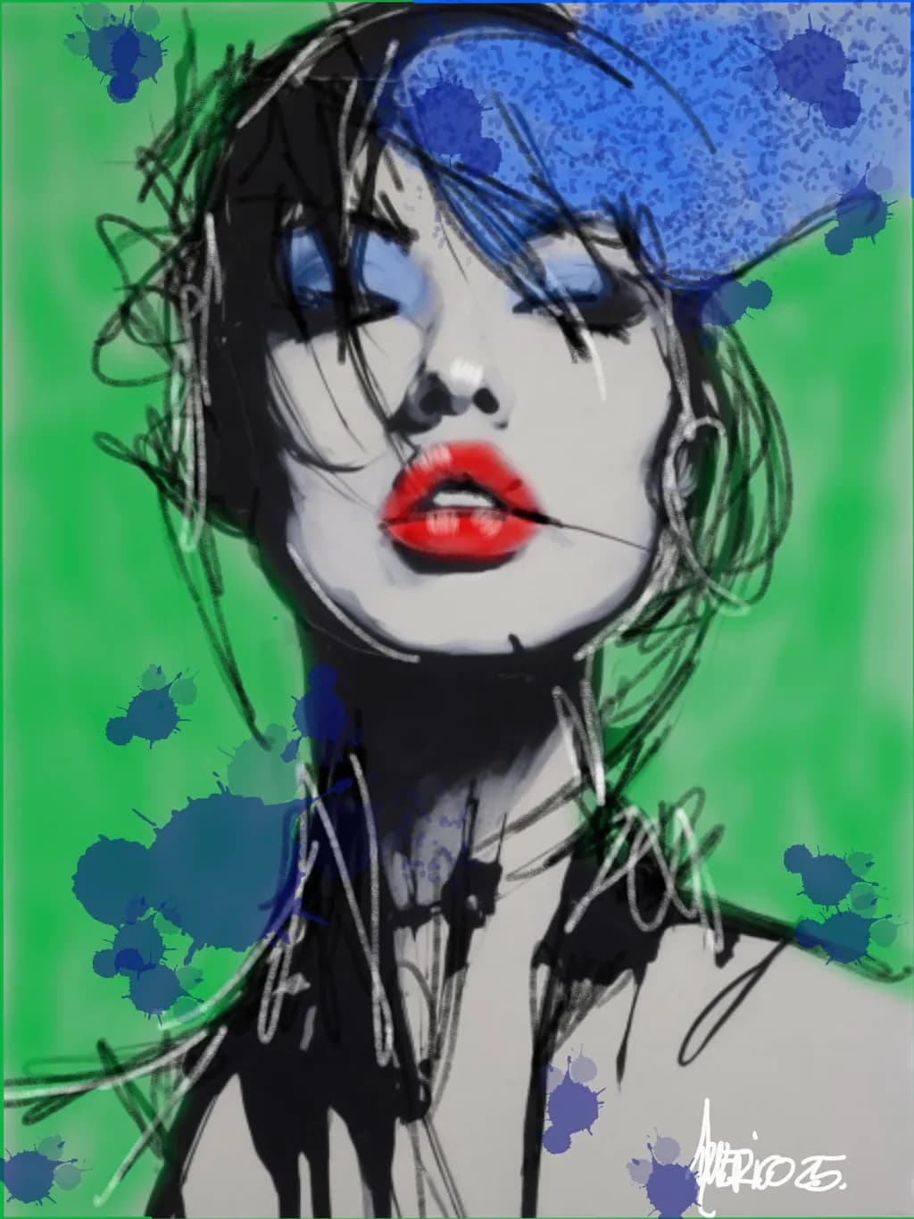 Vibrant Elegance: A Bold Expression of Beauty and Color