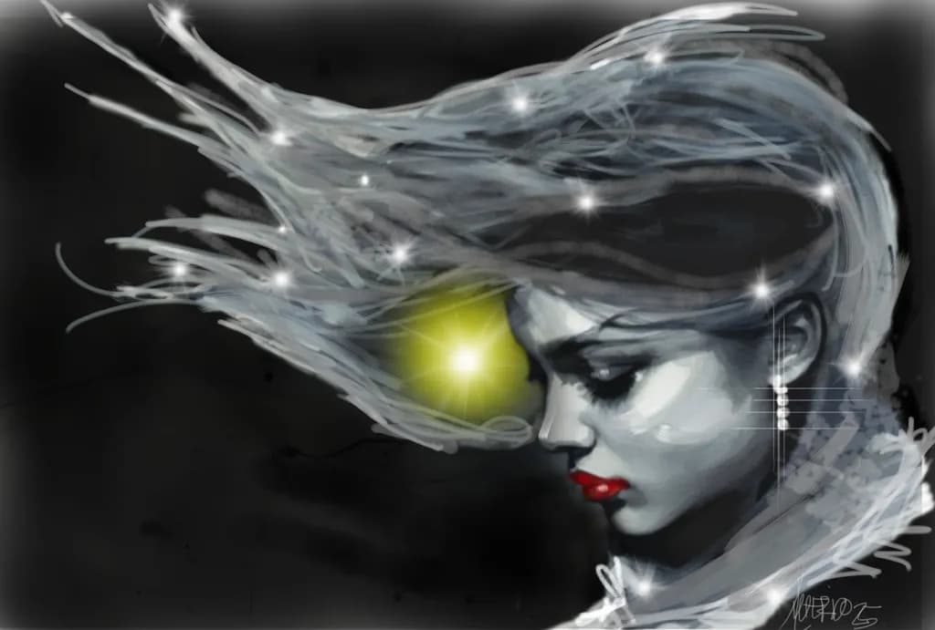 Whispers of Light: A Portrait of Elegance and Mystery