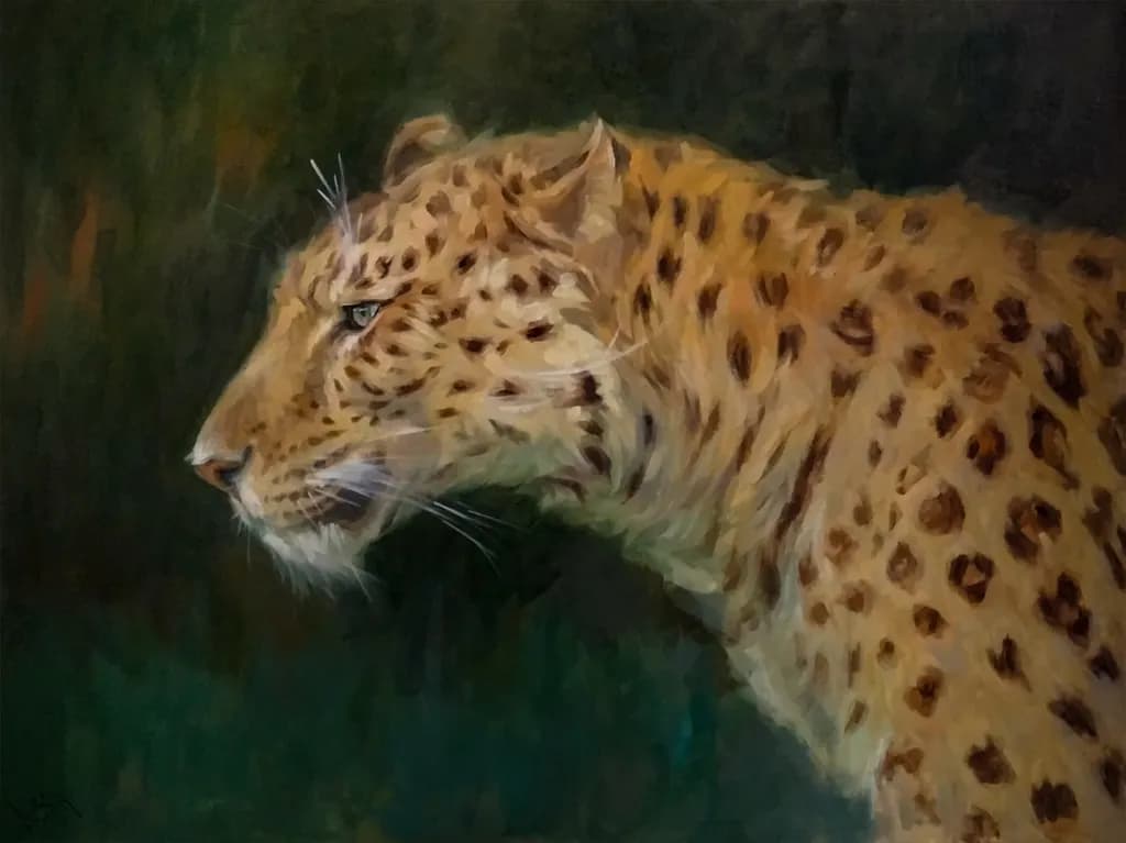 Whispers of the Wild: A Majestic Leopard Portrait in Nature's Embrace