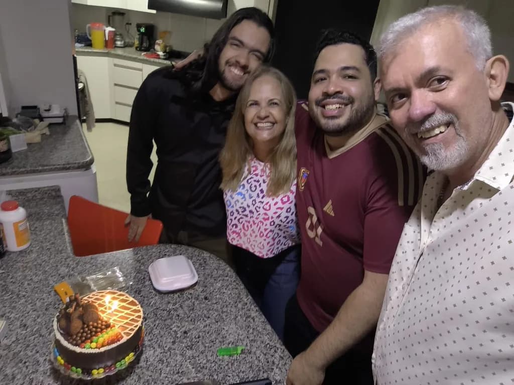 Celebrating Together: A Joyful Family Gathering with Cake and Smiles