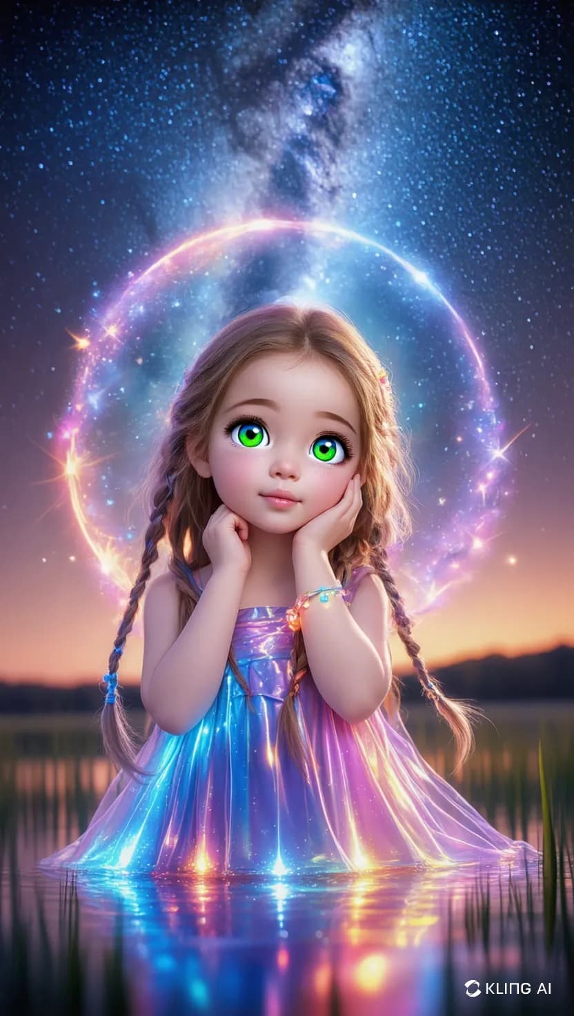 Whispers of the Cosmic Dream: A Serene Journey Through Ethereal Innocence