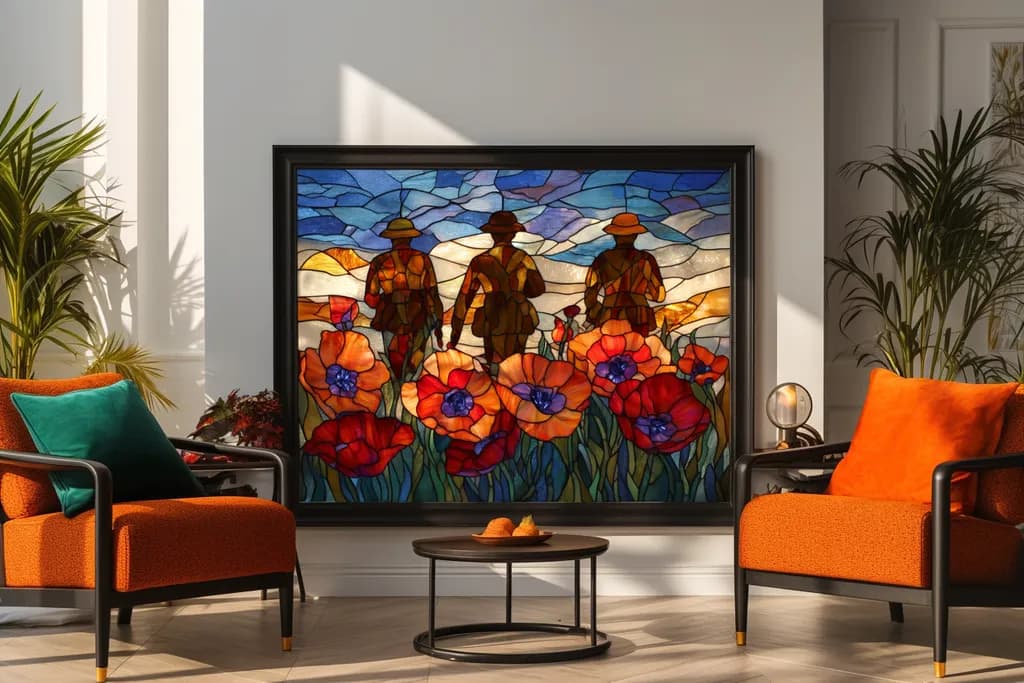 Whispers of Color: A Stained-Glass Tribute to Nature's Beauty and Resilience