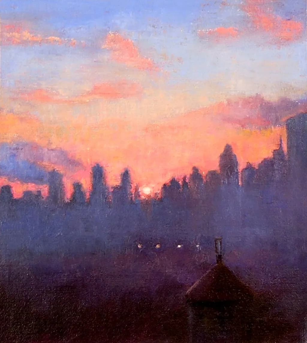City Sunset Silhouette
