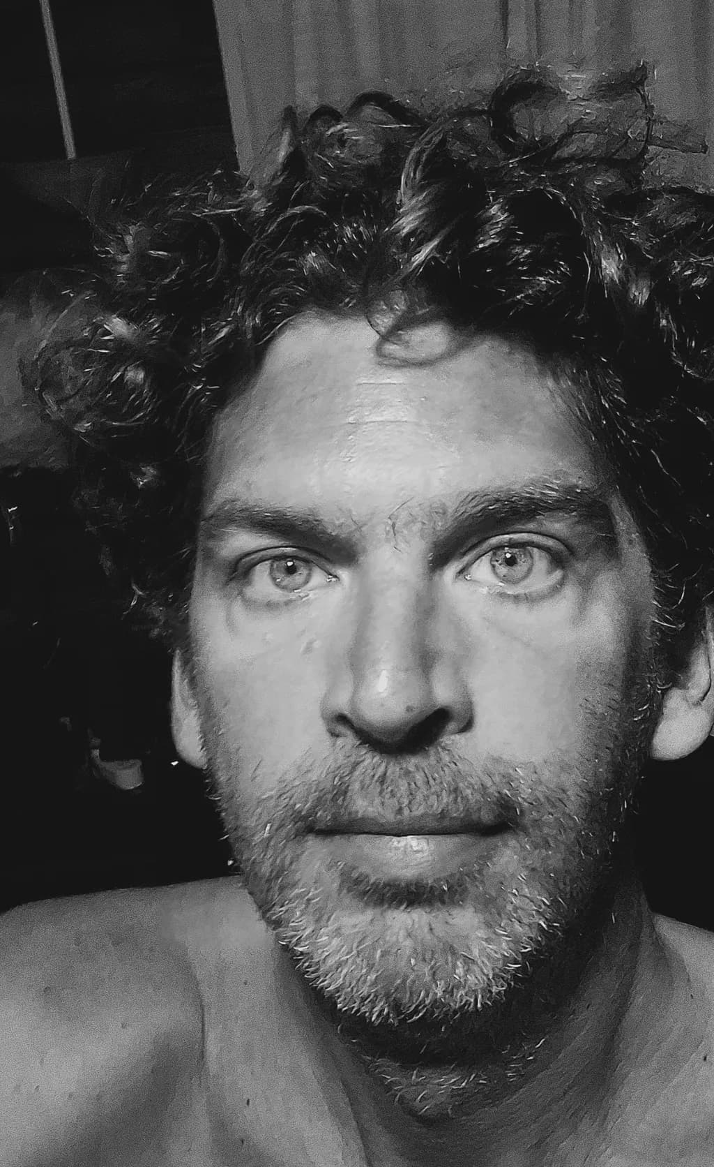 Ethereal Gaze: A Black and White Portrait of Introspection and Depth