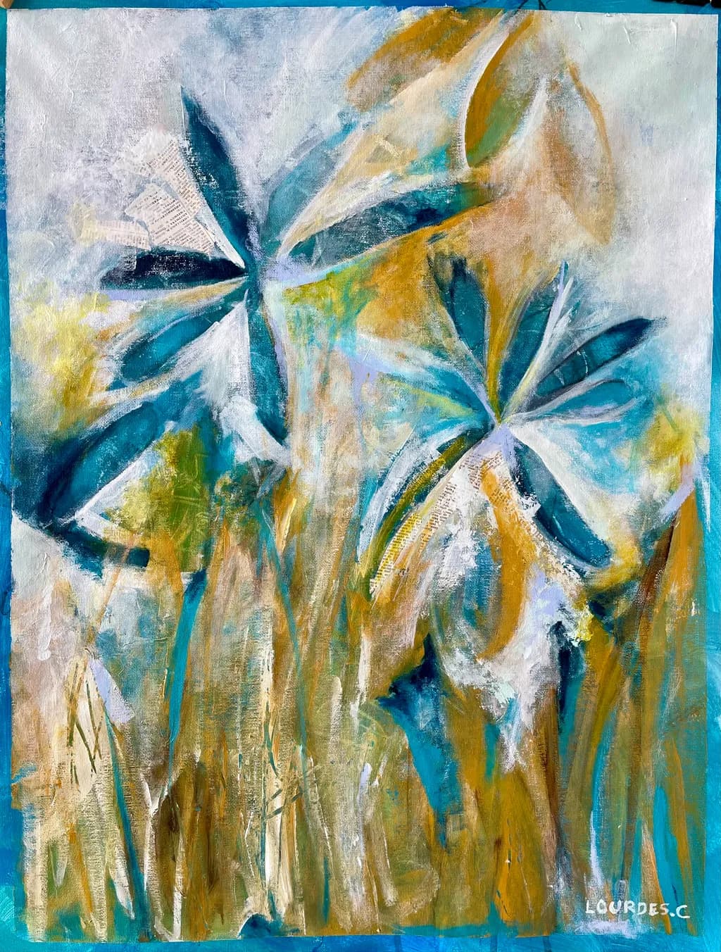 Whispers of Nature: An Abstract Dance of Leaves and Light